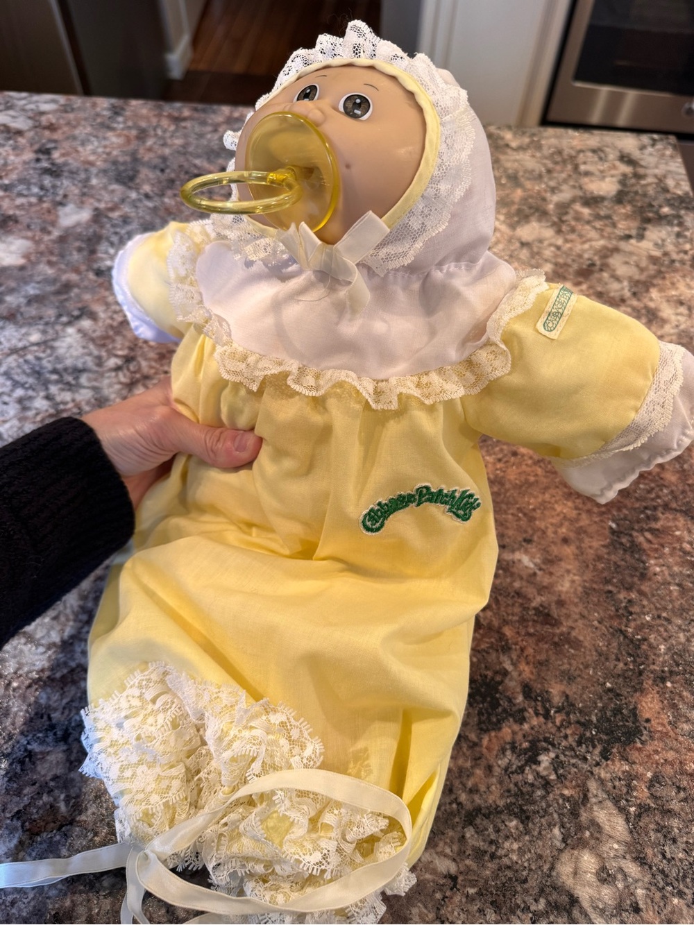 1980s Coleco Cabbage Patch Kids Brown Eyed Preemie doll featuring a bald head - Picture 14 of 16